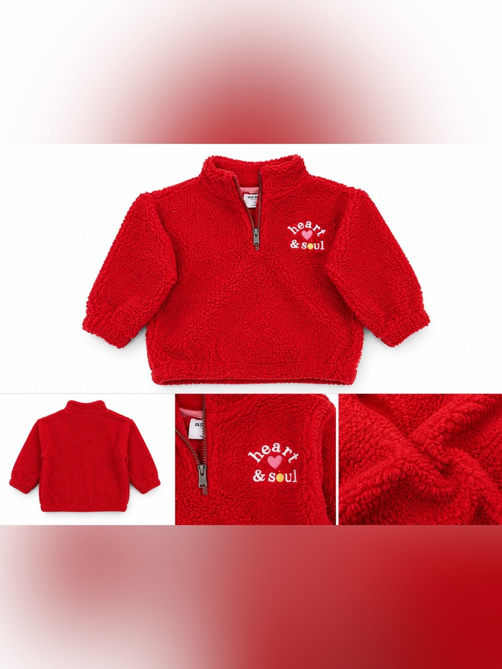 Sherpa Fleece Heart & Soul Pullover